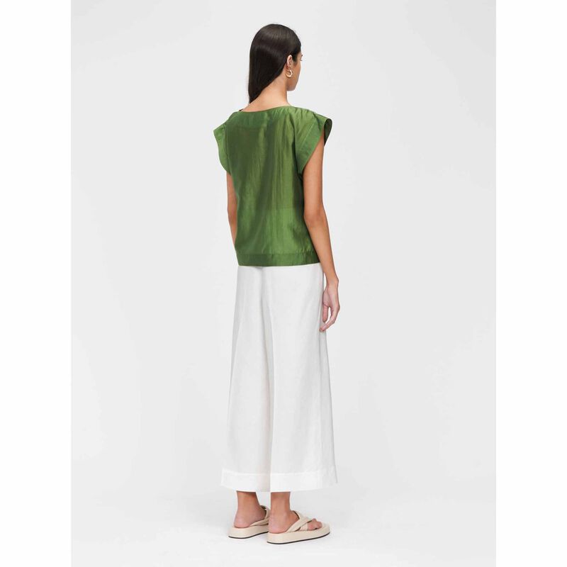 Veronika Maine Light Tencel Boat Neck Top image number 1